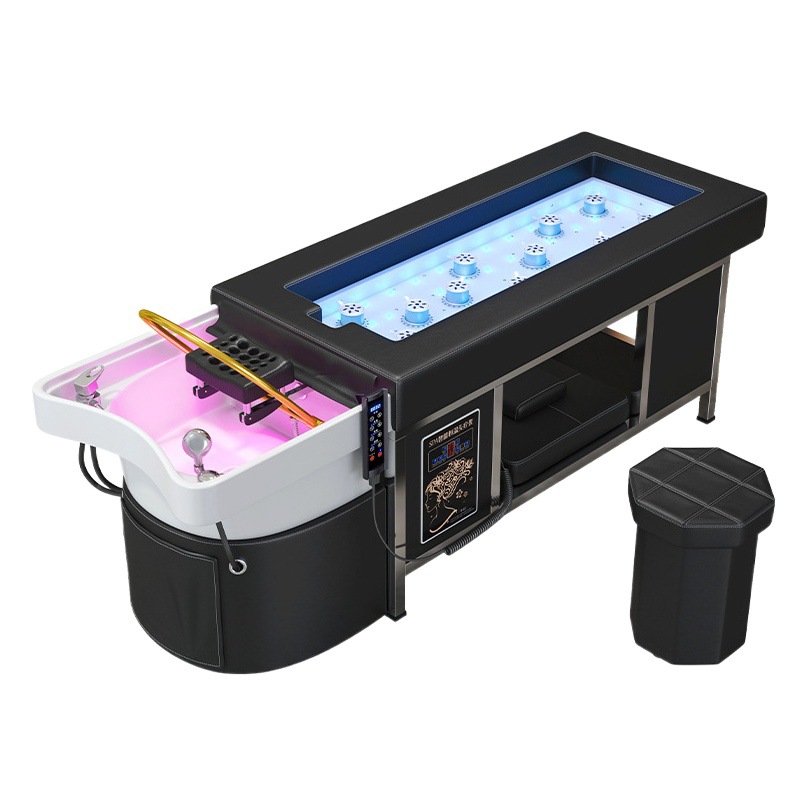 Fábrica libre de humo moxibustión cama tailandés cabeza tratamiento champú cama peluquería salón de belleza fumigación moxibustión de cuerpo entero