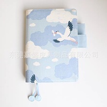 小清新封面彩绘图案A5布艺手帐本书套定制 A6棉布工艺记事本套