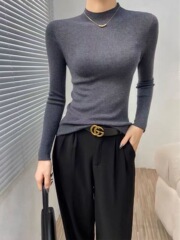【诺珂玛】濮院羊毛打底衫女装上衣女半高领超细羊毛衫韩版