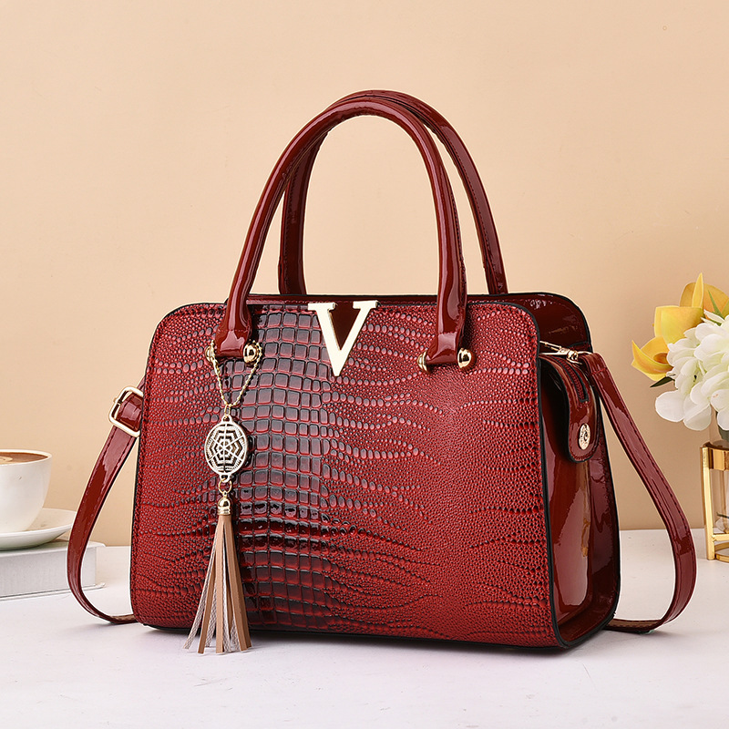 New Stone Pattern Cross-Border Large-Capacity Bag Women's Retro Fashion Handbag High-End Versatile Commuter Tote Bag
