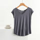 Summer Thin Modal Sleeveless T-shirt Women's V-neck Short-sleeved Top Loose Large Size Vest Casual Solid Color Base Shirt