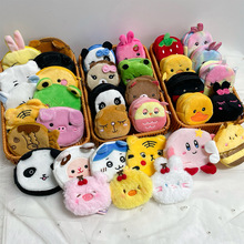 跨境呆萌小动物毛绒零钱包硬币袋口红数据线便携小包挂件活动礼品