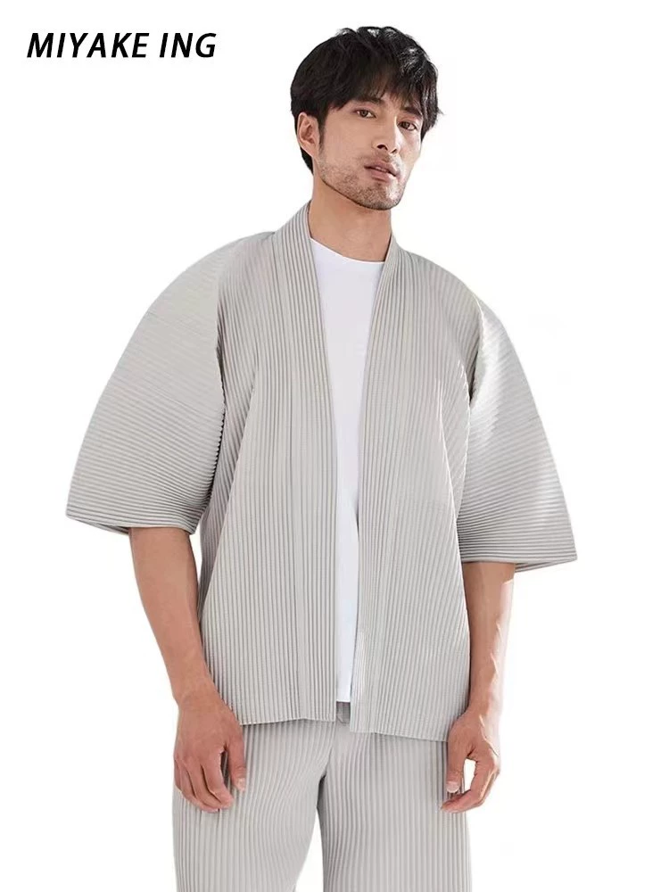 Japanese summer classic suit jacket, oversize, with short sleeve, HP11