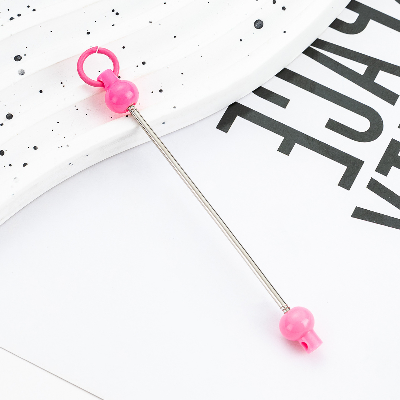 Nuevo DIY de cuentas hechas a mano bastón de cuentas creativo llavero de cuentas accesorios colgante cremallera decoración de cuentas