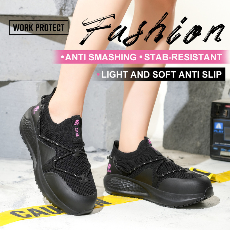 Women's Non-Slip Air Cushion Slip-On Sneakers, Non-Slip Plaid Work Shoes Suitable for Chefs, Durable Four Seasons