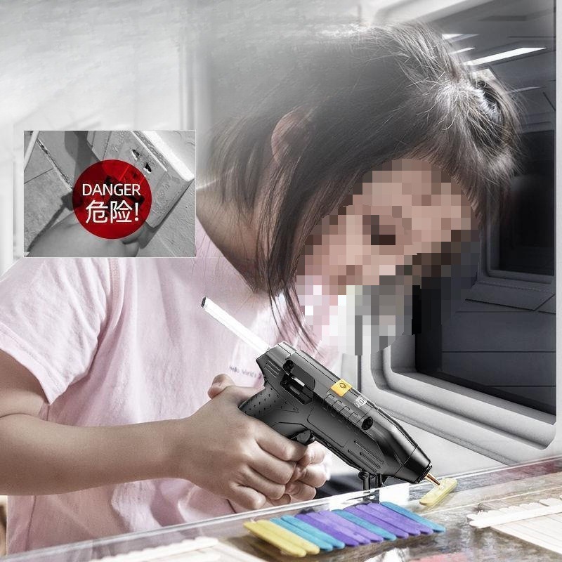 리튬 배터리 핫멜트 접착제 총 무선 홈 충전식 어린이 수제 접착제 스틱 전기 멜트 접착제 총 동롱