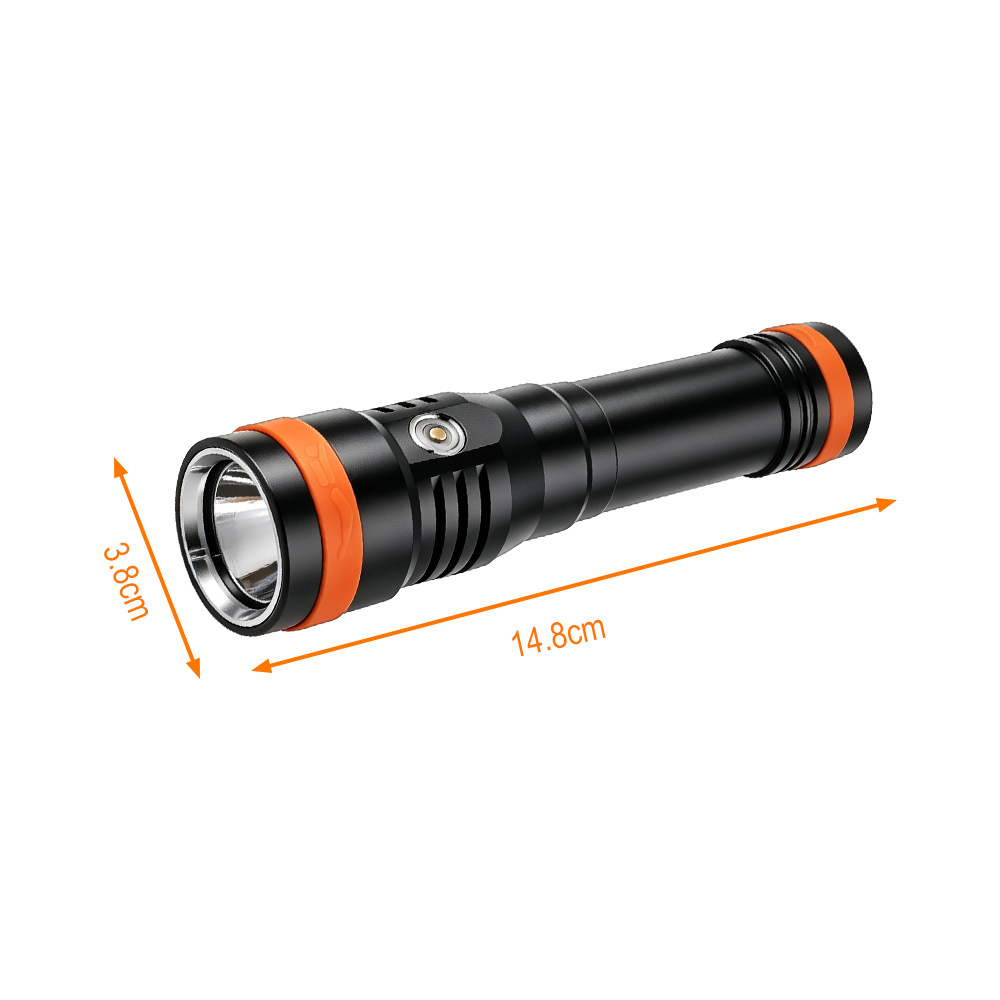 New Cross-Border Magnetic Charging Diving Flashlight with Green Laser for Underwater Guidance, Training, and Photography Lighting
