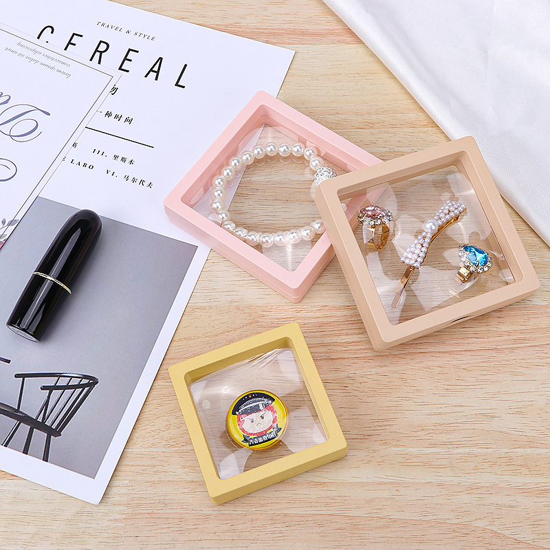 Simple Style Square Arylic Jewelry Rack