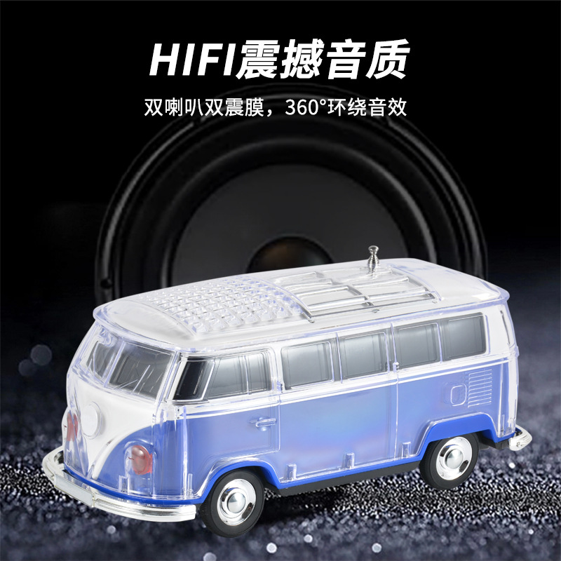 Altavoz Bluetooth en Forma de Autobús – Modelo con Luces RGB y Subwoofer