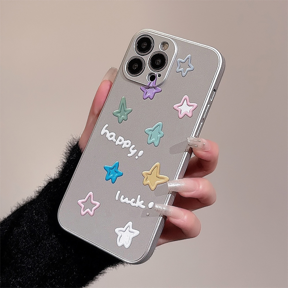 Sweet Cool Girl ins Graffiti Color Stars para iphone16/15ProMax Apple 14 funda para teléfono 13 nuevo