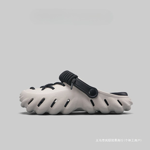 High-Quality Foreign Trade Tire Clogs for Men and Women, Summer Outdoor Wear, Comfortable Closed-Toe Thick-Soled Beach Sandals, Trendy