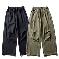 日系cityboy廓形分割解构工装休闲裤男女宽松伞兵裤情侣拖地长裤