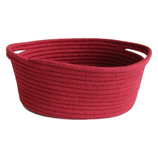 Cotton Thread Hand Woven Box Bedside Desktop Snacks Grocery Basket Storage Basket Keys Cosmetic Coffee Table Storage Box