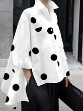 G 18923 Digital Dot Sleeve Dress ���c�r��ȹ �羳�W�����R�d��