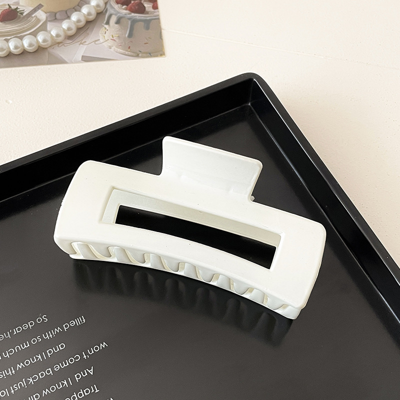 Clip de pelo marrón grande Nueva horquilla cuadrada accesorios para el cabello clip de horquilla simple Cabeza trasera clip de pelo clip de tiburón tocado