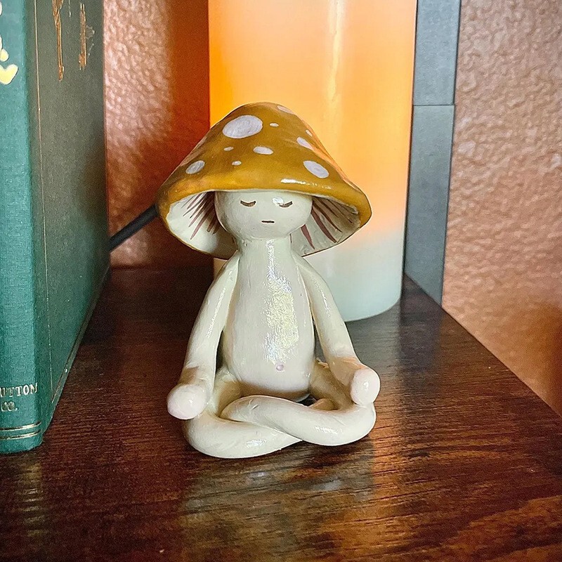 Cute Meditation Meditation Yoga Mushroom Desktop Ornaments Home Living Room Decorations Garden Courtyard Resin Crafts Cute Meditation Meditation Yoga Mushroom Desktop Ornaments Home Living Room Decorations Garden Courtyard Resin Crafts