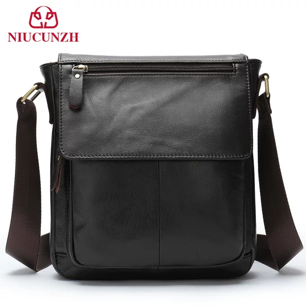 Amazon Hot Selling Men's Bag Genuine Leather Shoulder Bag Casual Cowhide Crossbody Bag Business Shoulder Bag Men Bag
