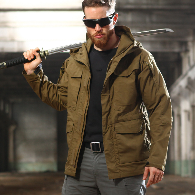 Archon Spy M65 Men's Durable Spring and Autumn Tactical Jacket, Mid-Length Fishing Functional Outdoor Training Coat Archon Spy M65 Men's Durable Spring and Autumn Tactical Jacket, Mid-Length Fishing Functional Outdoor Training Coat