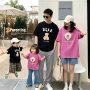半袖四口夏天短袖上衣