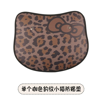 Chair back anti-kick pad Bowknot, Rear Seat Protection Pad, Anti-Dirt - brown-leopard-print-kitten