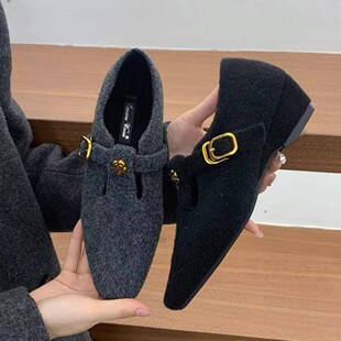6cm����ɫ�����Ь������ëëЬ�͹�һ�_�ź�ɫ��Ь�ﶬ�ӽq����