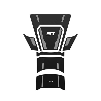 Motorcycle pedals – for Wuji Sr250Gt Latex Fuel - streamer-silver-fuel-tank-sticker