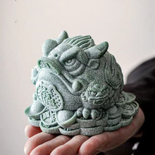 青砂石金蟾茶宠摆件家用办公可养桌面装饰创意茶具配件茶宠装饰品