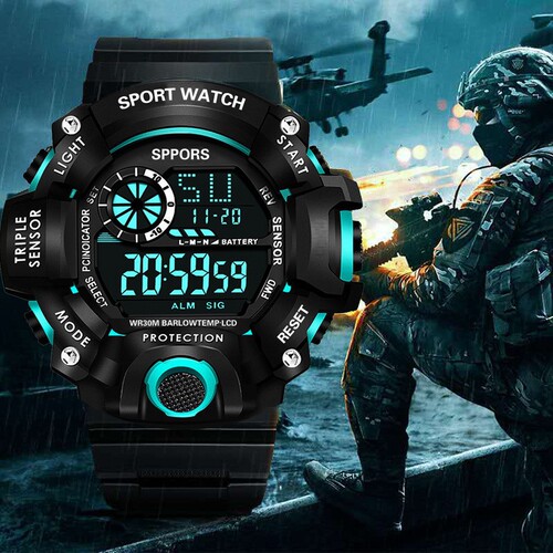 Sports Waterproof Watch for Men and Women, Middle School, High School, and University Students, Multifunctional Night Light Bracelet Watch