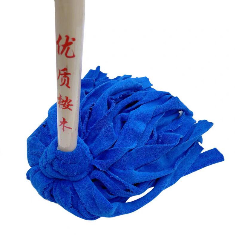 Microfiber Cloth Mop Absorbs Water Quickly and Does Not Shed Hair. Old-Fashioned Traditional Wet and Dry Use for Schools, Factories and Hotels