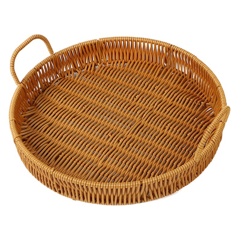 Cesta de almacenamiento de ratán portátil pan merienda plato cesta de frutas merienda dulces cesta de pan al vapor bandeja de almacenamiento de pan