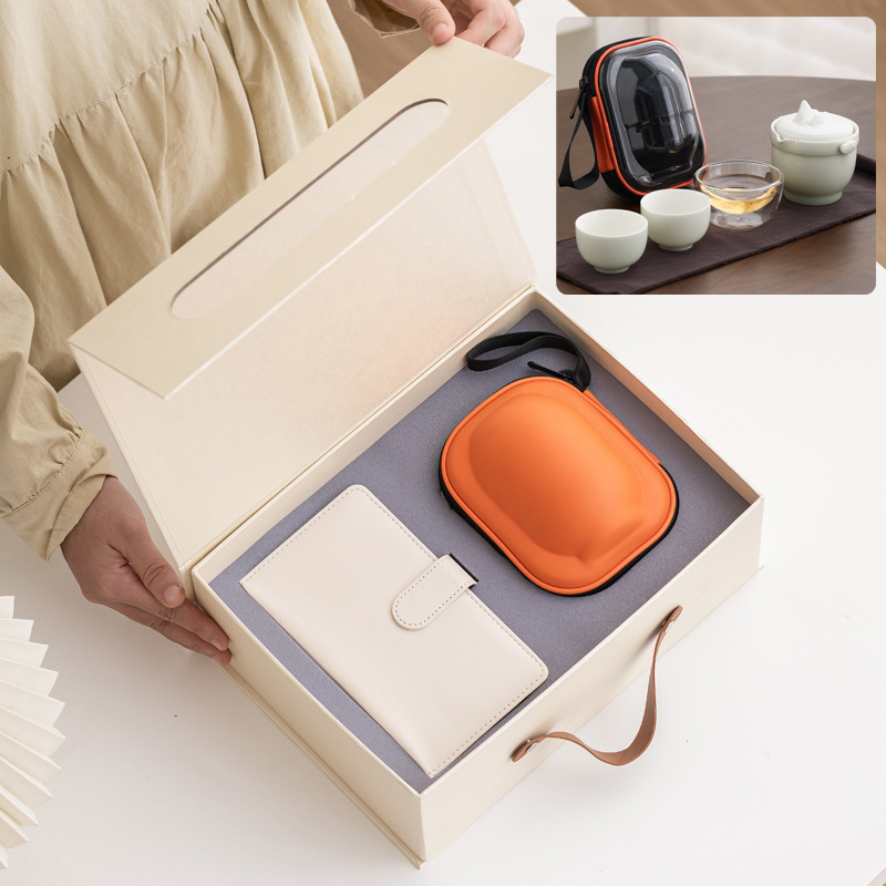 Juego de Té Portátil para Viajes de Vidrio para Camping y Exteriores