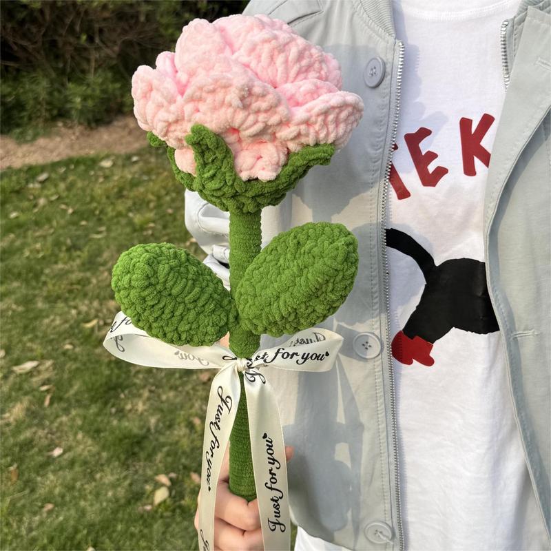 情人节礼物毛线编织花巨无霸玫瑰花束成品送女友闺蜜生日礼物2025|undefined