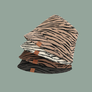 Fisherman Hat Children Ins All-match Face Showing Small Bucket Hat Fashion Niche Zebra Leopard Pattern Couple Sunshade Basin Hat Trendy