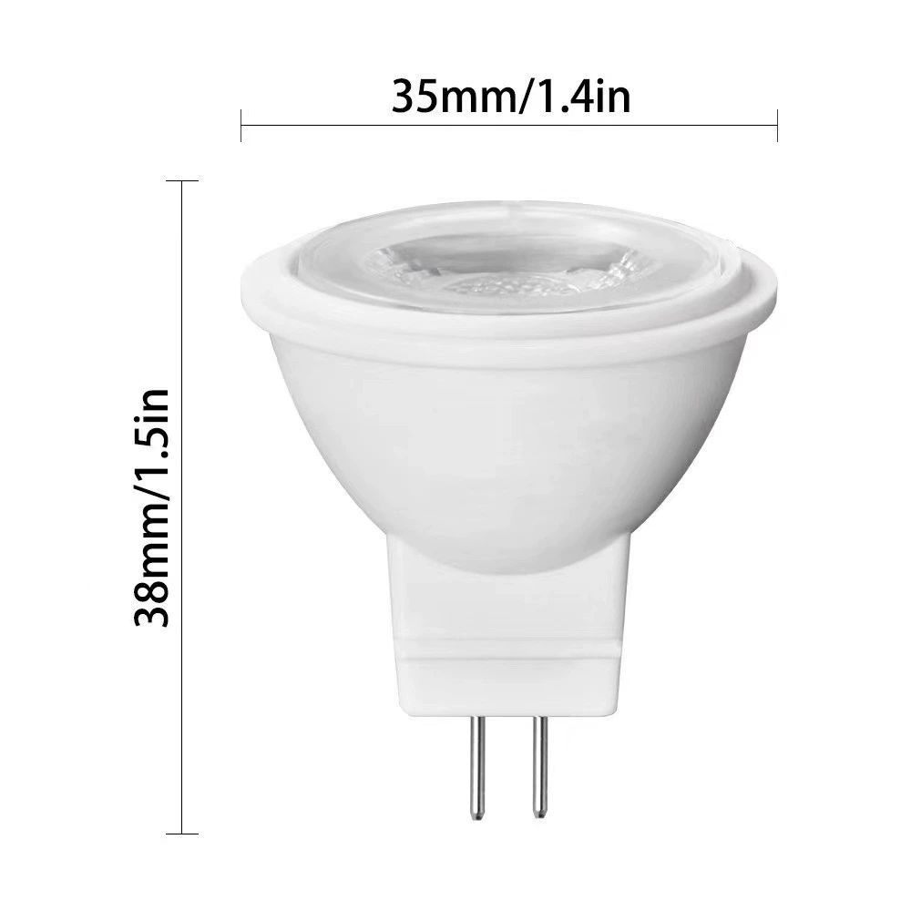 低压12V AC/DC通用LED小射灯MR11 3W 塑包铝带透镜38度小角度发光