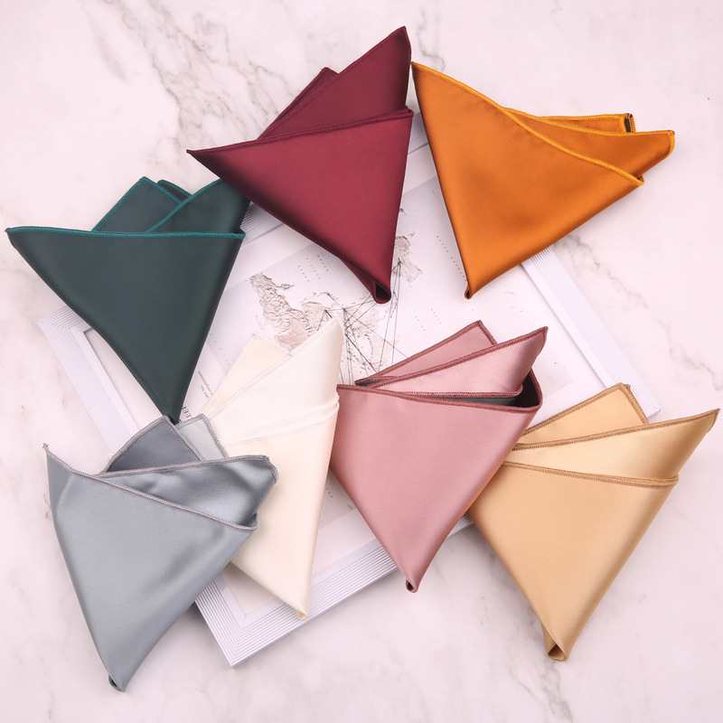 Men's Business Wedding Suit Flap Pocket Pants Square British Small Square Scarf Wedding Handkerchief Chest Scarf Suit Flap Pocket Pants Square Pure Color New