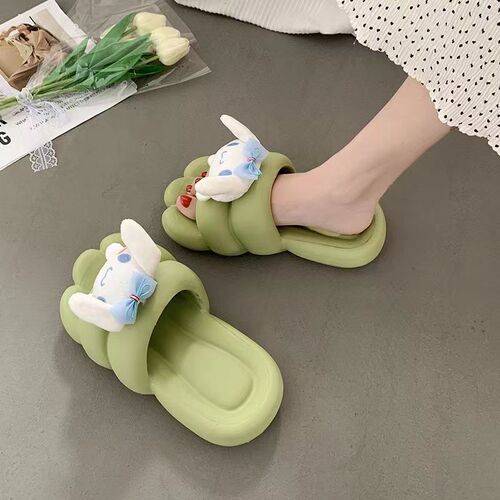  New Cartoon Sandals for Women's Outerwear Cute and Sweet Soft-soled Non-slip Home Slip-On Slippers