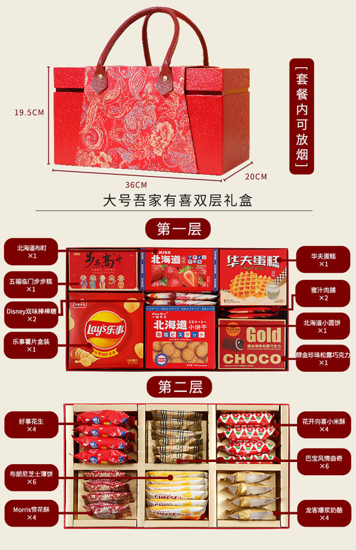 2025新款双层喜糖礼盒成品含糖果结婚乔迁伴手礼提亲回礼套装|undefined