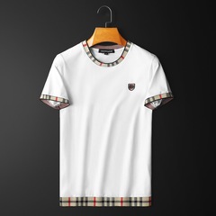 半袖 Tシャツメンズ夏 2022 新しいトレンディなラウンドネックパーソナライズされたプリントスリムファッションメンズカジュアルトップス