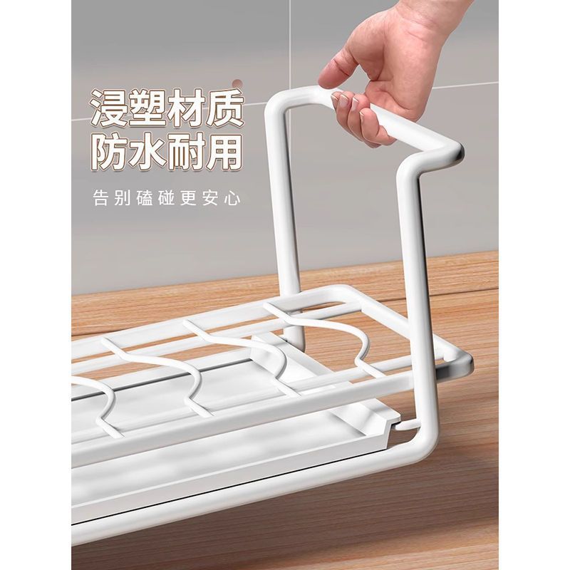 免安装落地式碗碟收纳架厨房碗盘置物架家用抽拉式橱柜碗|undefined