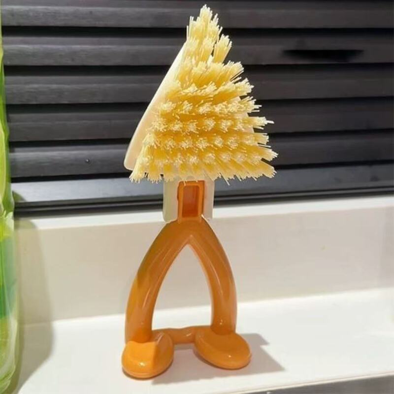 Japanese Cleaning Triangular Folding Brush for Corners and Gaps, Kitchen Stove Brush, Narrow Gap Brush, Bathroom Sink Drain Brush
