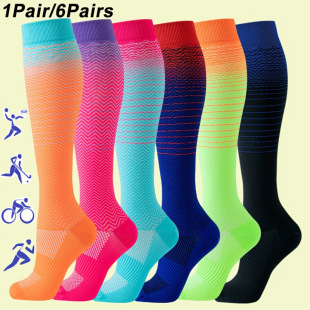 R 92119 Plus Size High Elastic Compression Socks ��a�ߏ���