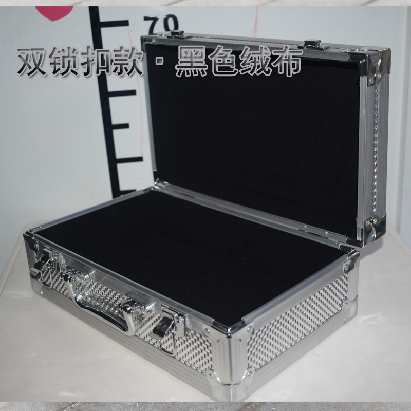 Caja de herramientas portátil de aleación de aluminio Caja de seguro Caja de archivo Caja de almacenamiento de contraseña Caja de instrumentos Caja de almacenamiento de objetos pesados