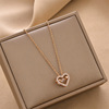 Necklace stainless steel, fashionable accessory, chain for key bag , suitable for import, simple and elegant design