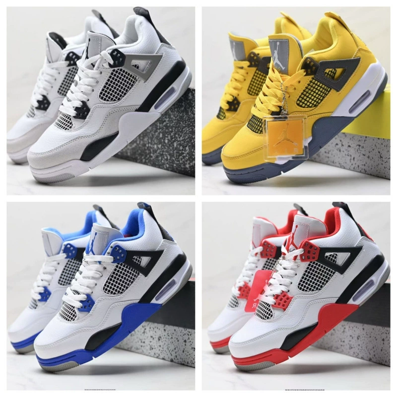 Foreign Trade Bridge 4 ретро спортивные баскетбольные кроссовки AJ4 Износостойкие модные мужские и женские кроссовки средней высоты на воздушной подушке в парном стиле, самые подходящие для спортивной обуви