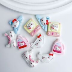 漫画DIY樹脂アクセサリー子猫下着ヘアピン携帯電話ケース靴バックル冷蔵庫マグネット装飾品卸売2025新作