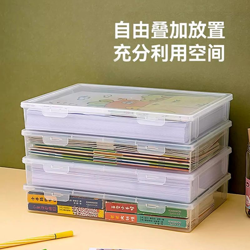 A4 Paper Storage Box Transparent Office A3 Printing Paper File Box Home Desktop Drawing and Document Organizing Box A4 Paper Storage Box Transparent Office A3 Printing Paper File Box Home Desktop Drawing and Document Organizing Box