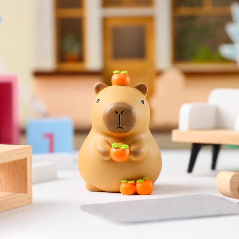 Pequeño frijoles Capybara dibujos animados hechos a mano del delfín de agua decoración de mesa caja ciega huevo girado regalo pequeño estudiante