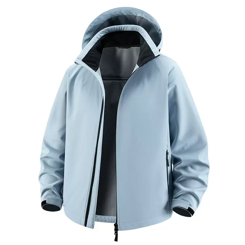 某凯石同款软壳衣男女加绒防风防水轻量化冲锋衣热封压胶时尚外套