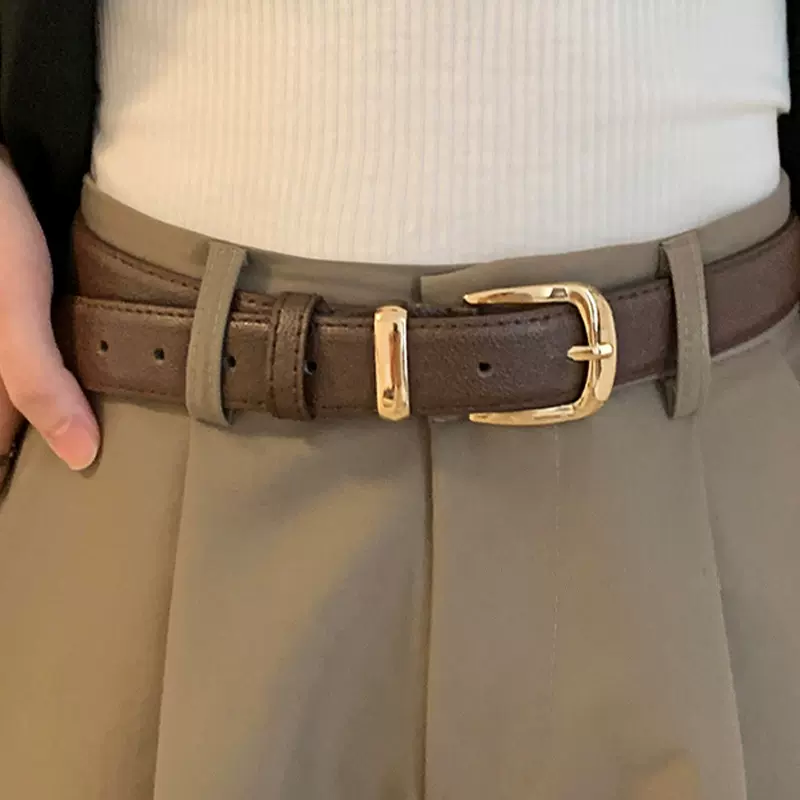 皮带女士学生韩版百搭装饰牛仔裤西装衬衫休闲风细腰带百搭腰带