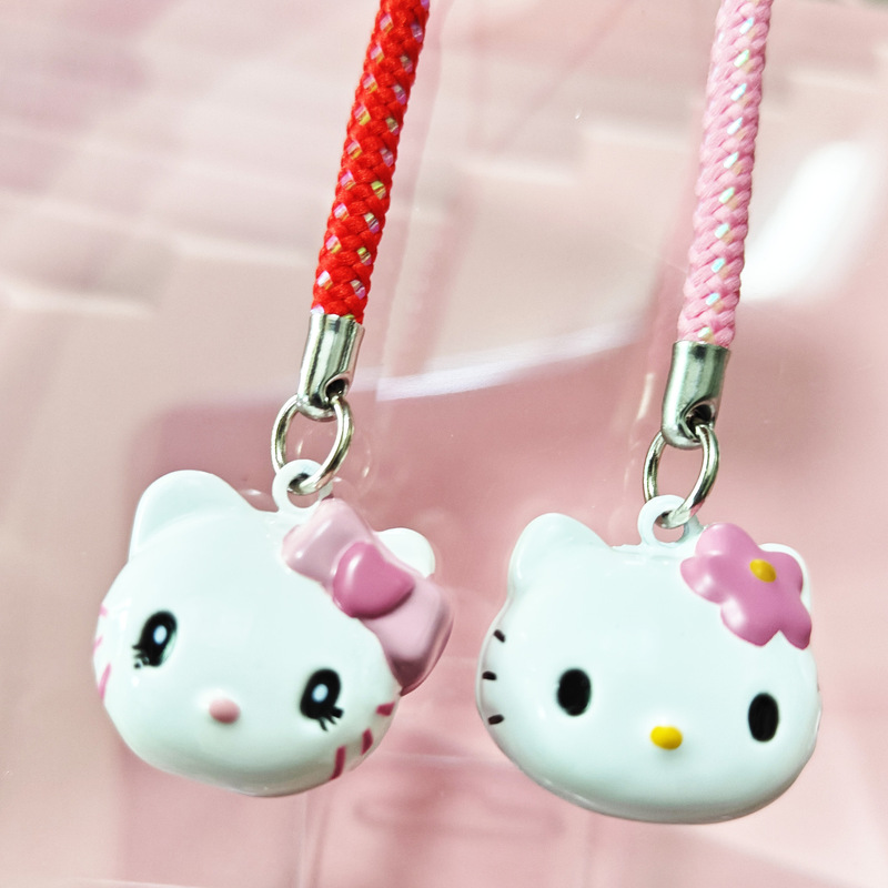 正版凯蒂猫卡通铃铛可爱手机包包挂件|undefined